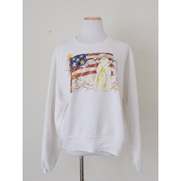 Vintage 90s Cotton/Poly Christmas Ugly Sweater by GITANO size XL (16-18) - Picture 3 of 10